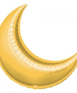 Ballon alu en forme de lune or gold 89cm