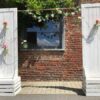 Location arche mariage portes en bois cagettes