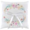 Coussin d'alliances mariage fleuri champêtre bohème