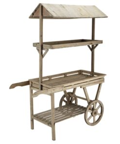 Location charette candy bar chariot bois naturel