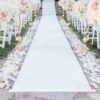 Tapis blanc cérémonie mariage