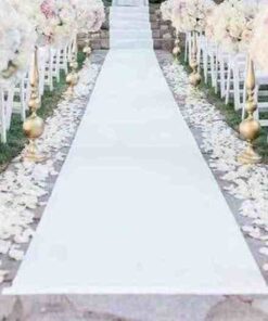 Tapis blanc cérémonie mariage