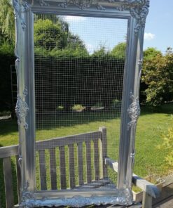 Location grand cadre grillagé argent plan de table