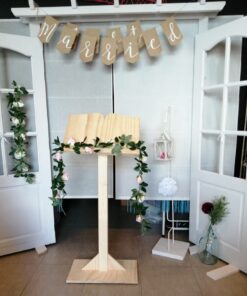 Location pupitre en bois homemade mariage