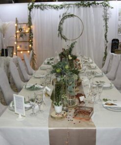 Location tissu pour drapé beige champagne NUDE 9M