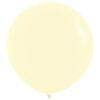 2 Ballons géants rond jaune pastel latex 90cm