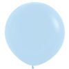 2 Ballons géants rond bleu ciel pastel latex 90cm